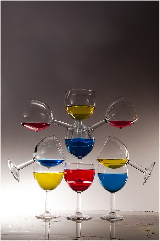 verres de couleurs