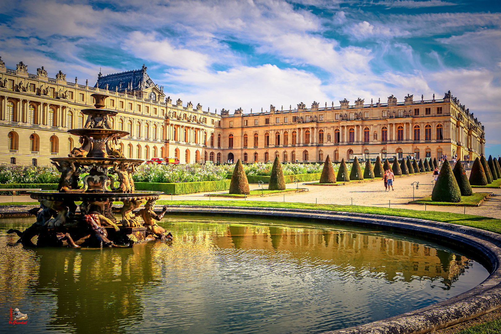 Versailles - Ende eines Garten-Spazierganges