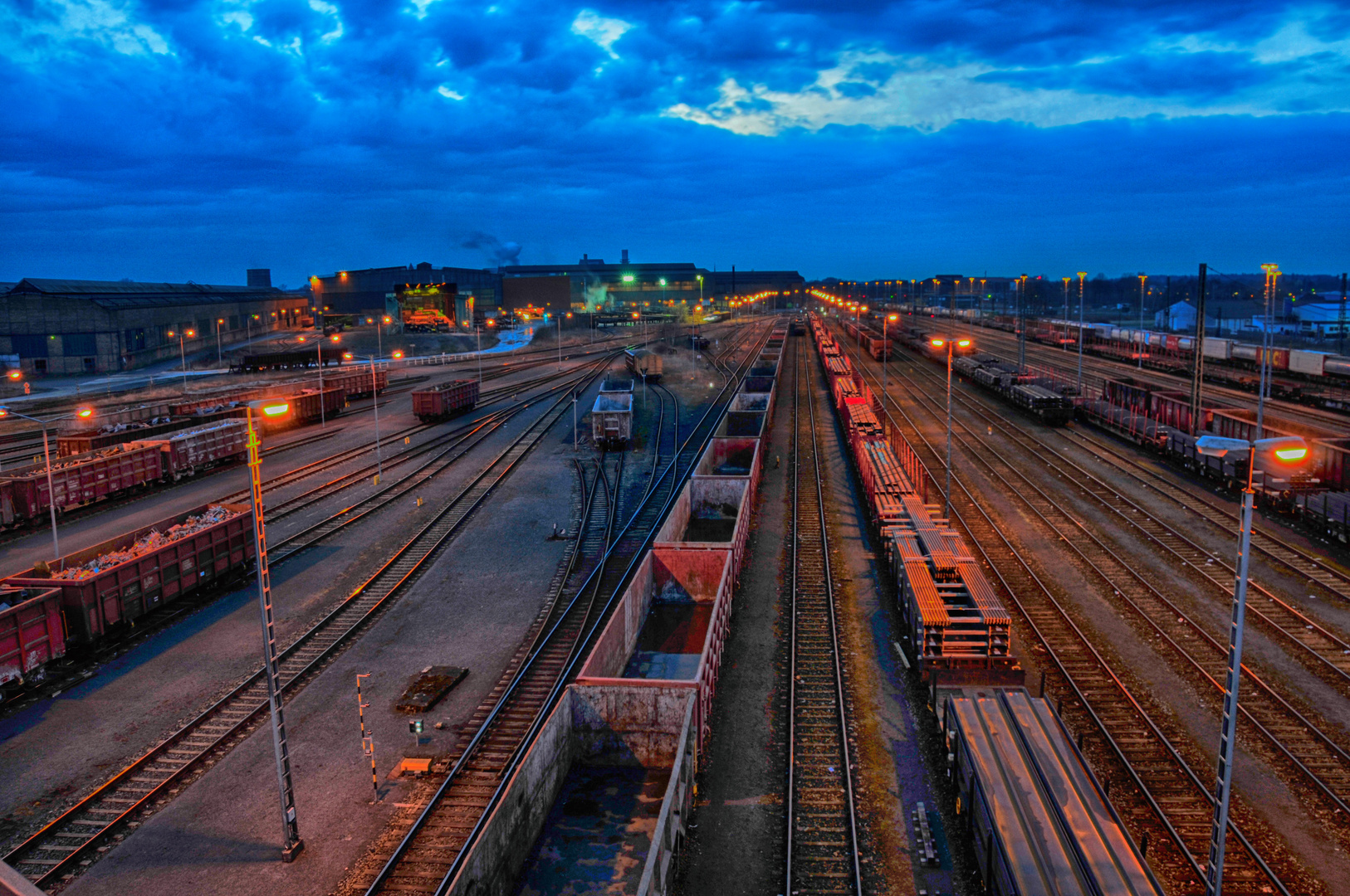 Verschiebebahnhof des Peiner Stahlwerks