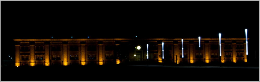 Verschieden Lichtquellen vor dem Preussenmuseum Minden