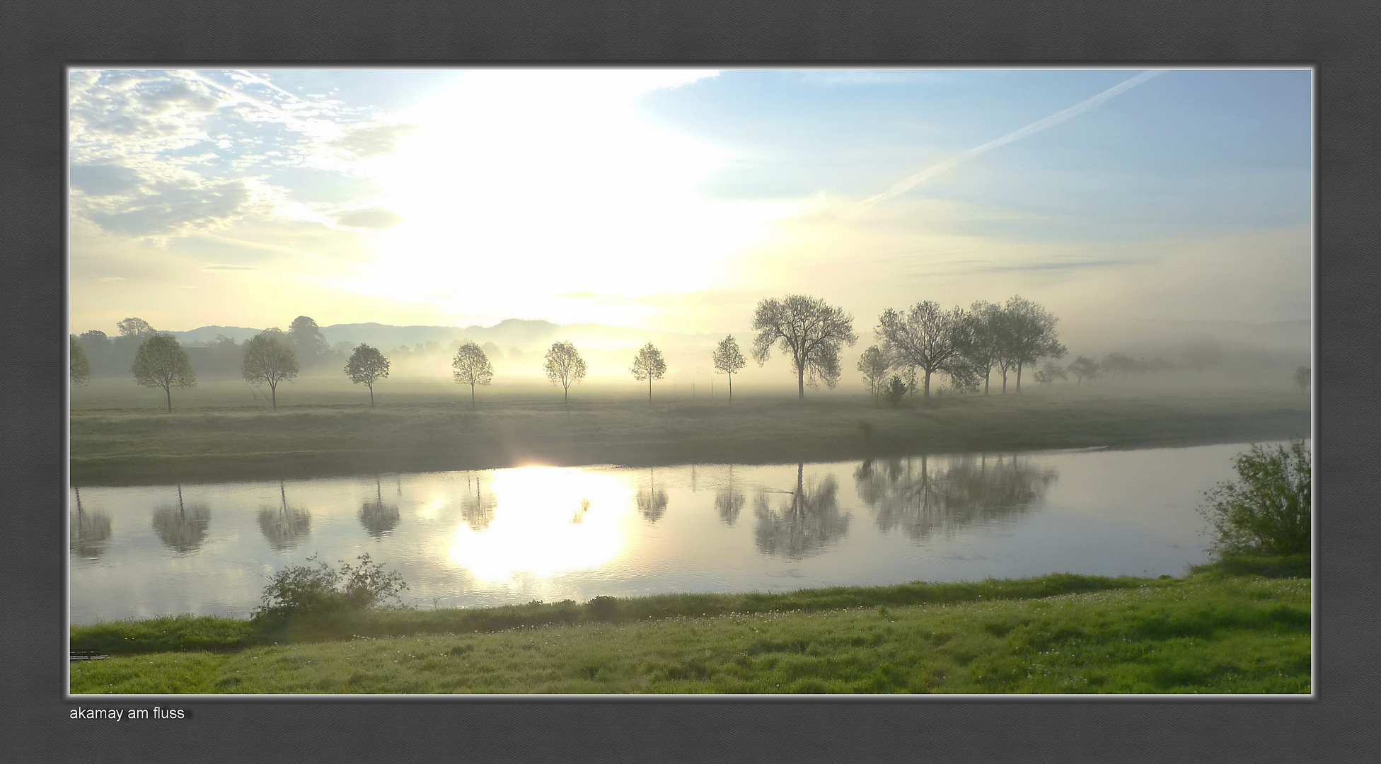 Verschlafene Weser in Polle