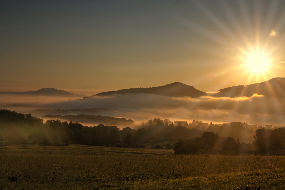 Verschleierte Landschaft