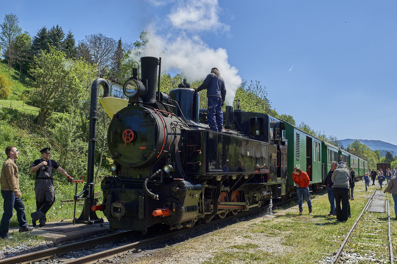 Verschnaufpause muss sein . Feistritztalbahn .