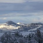 Verschneite Appenzeller-Landschaft