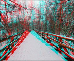 verschneite Brücke (3D Ana)