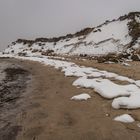 Verschneite Dünenlandschaft