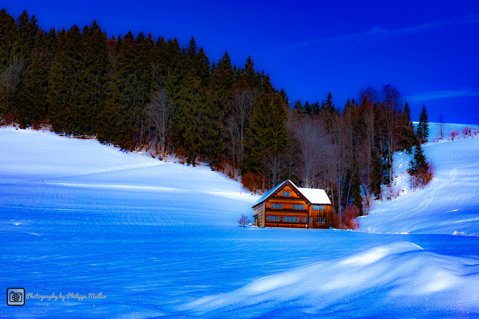 Verschneite Landschaft