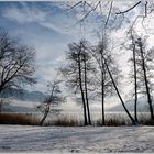 verschneite Landschaft am Millstätter See