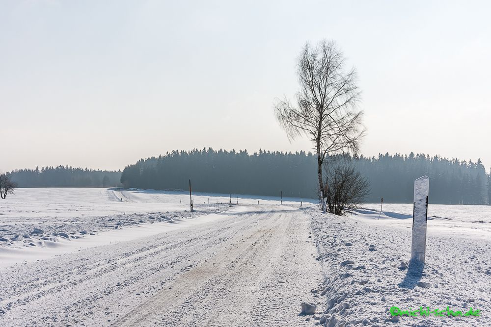 verschneite Nebenstraße Foto & Bild landschaft, wege und pfade, natur