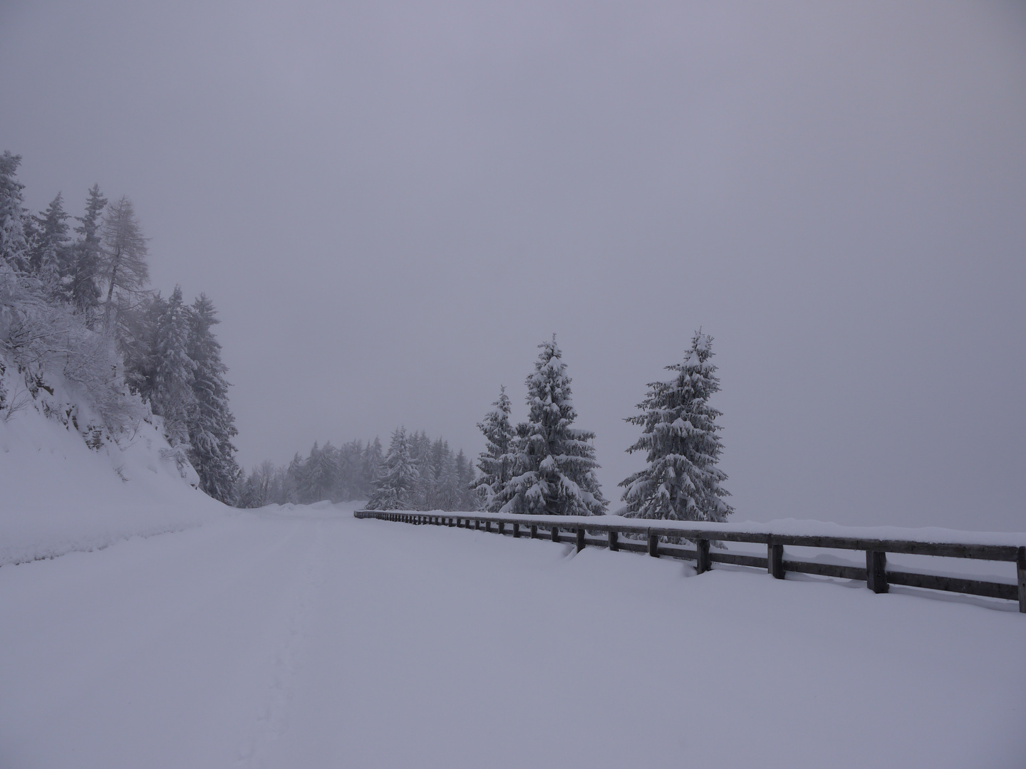 Verschneite Roßfeld-Panoramastraße