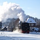 Verschneiter Jonsdorfer Bahnhof