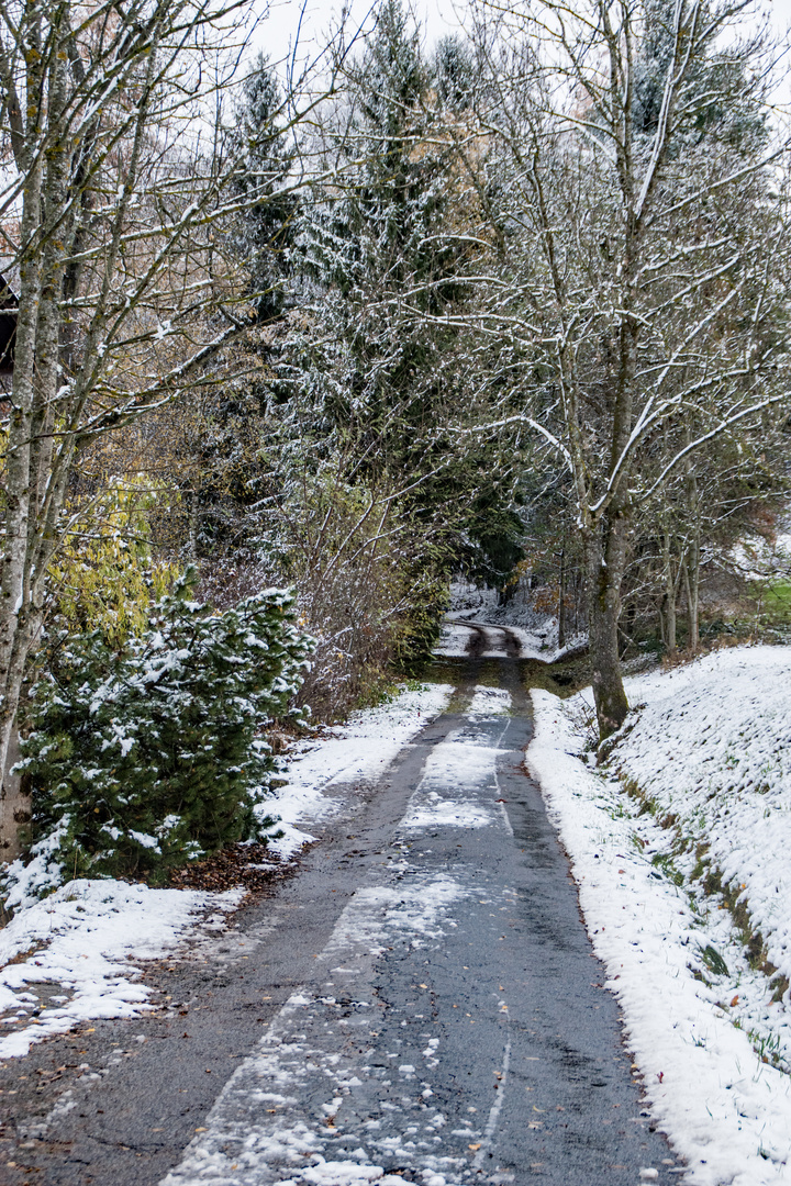 Verschneiter Wanderweg.....