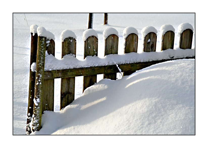 Verschneiter Zaun