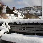 Verschneites Blankeneser Fischerhaus