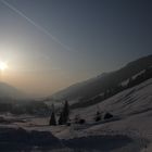 verschneites Tal im Allgäu