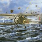 Versenkt die Bismarck 26 Mai 1941 Gemälde von Wesley Lowe Der Tittel, ist vom Autor.