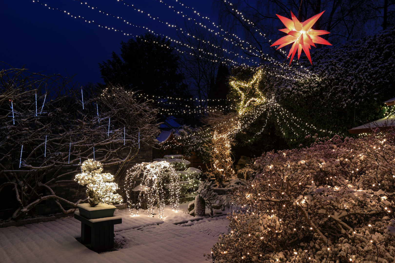 Verspätete weiße Weihnacht