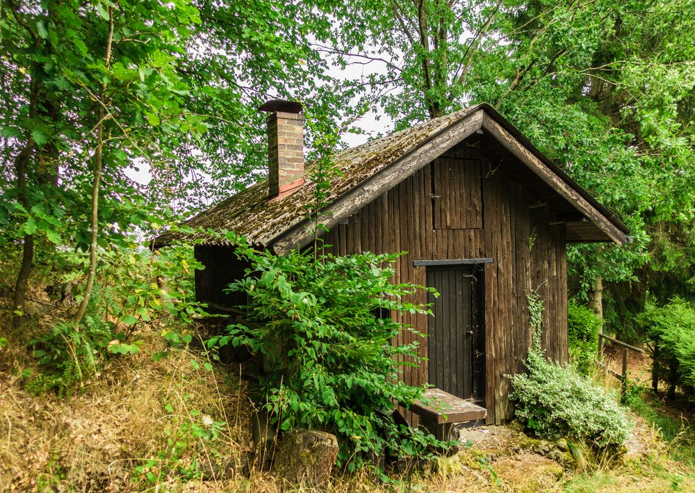 versteckte Jagdhütte 