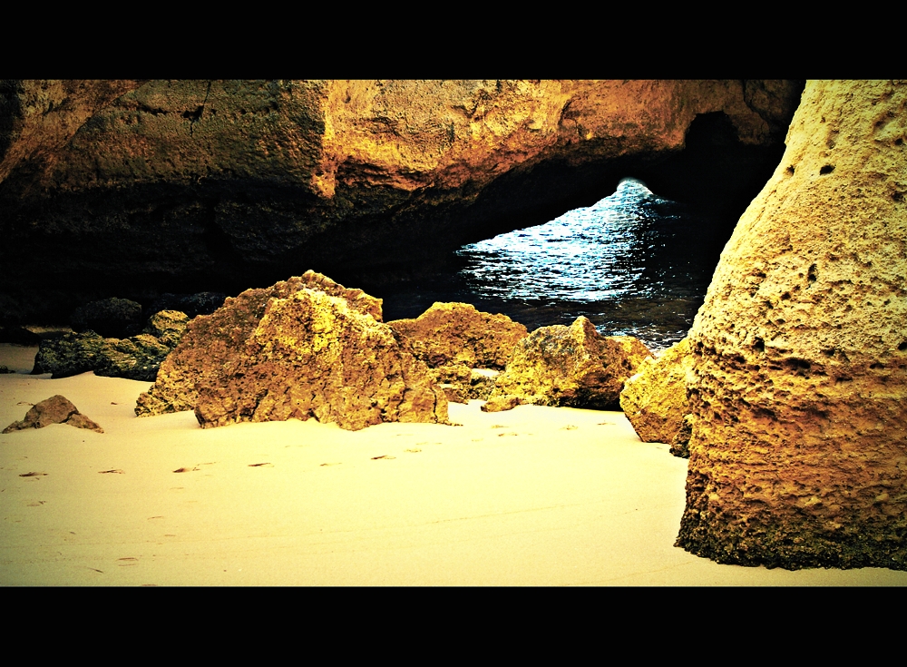 versteckte kleine Strandbucht