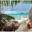 Versteckter Blick auf den schönsten Strand von Mahe (Seychellen)