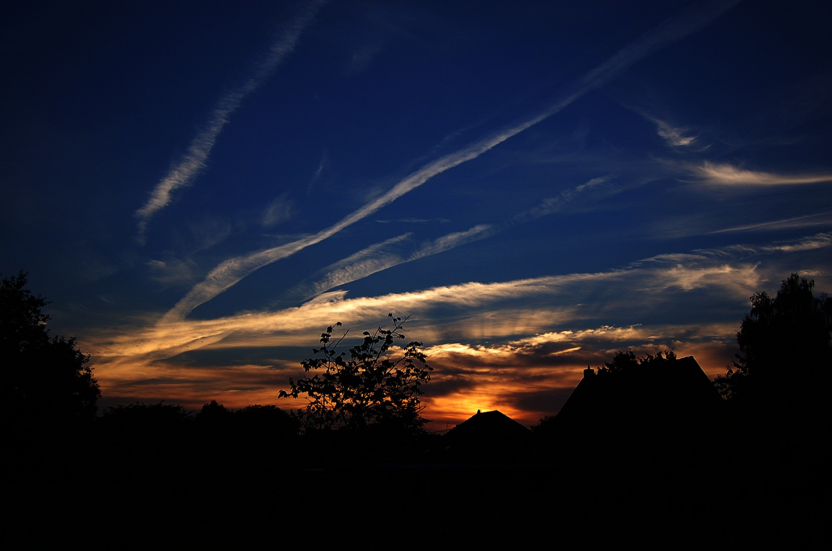 Versteckter Sonnenuntergang