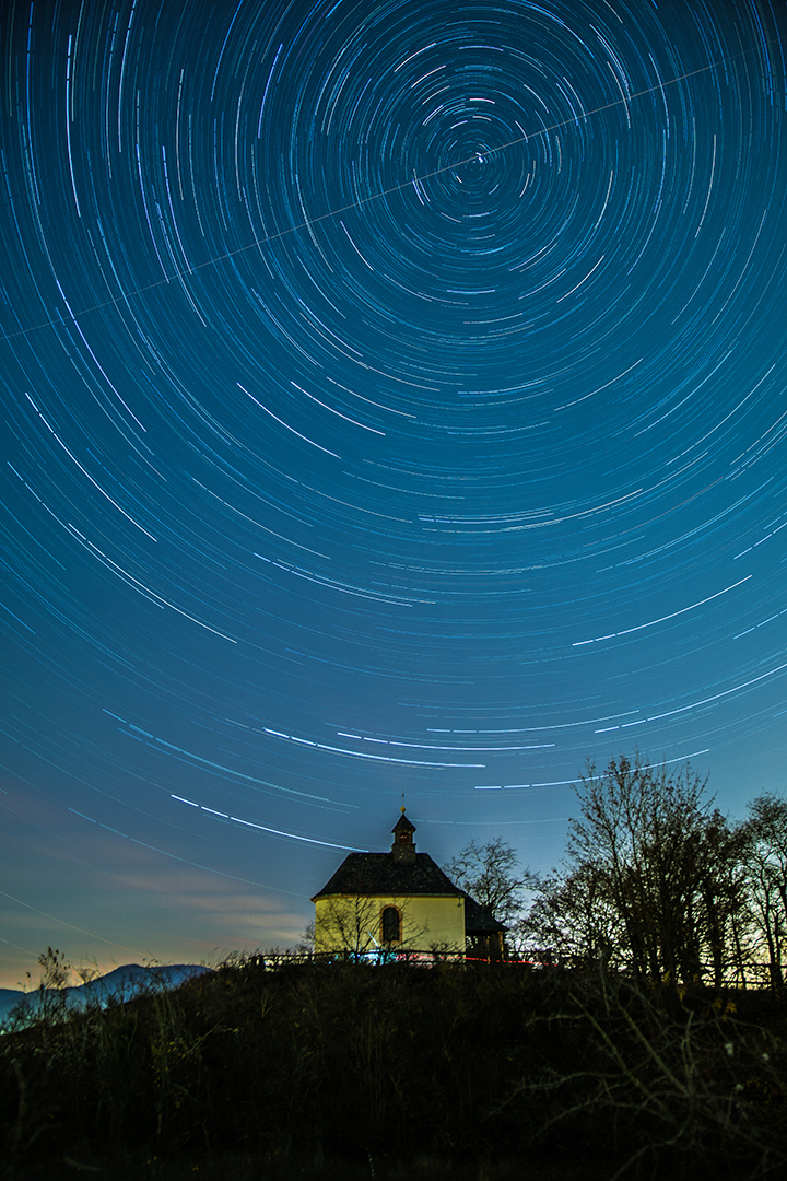 Versuch einer "Startrail-Aufnahme" an der Kleinen Kalmit