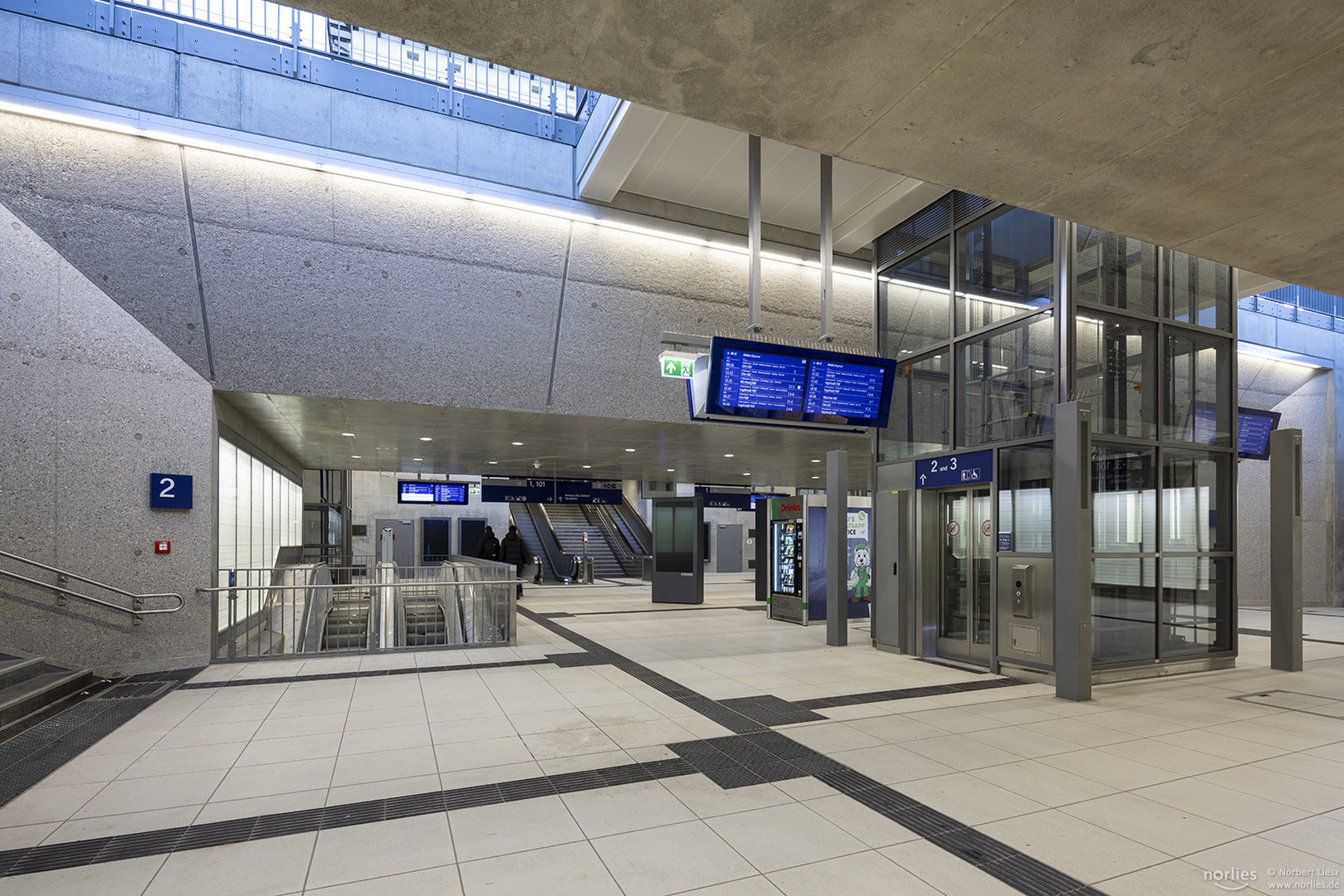 Verteilerebene am Augsburger Hauptbahnhof