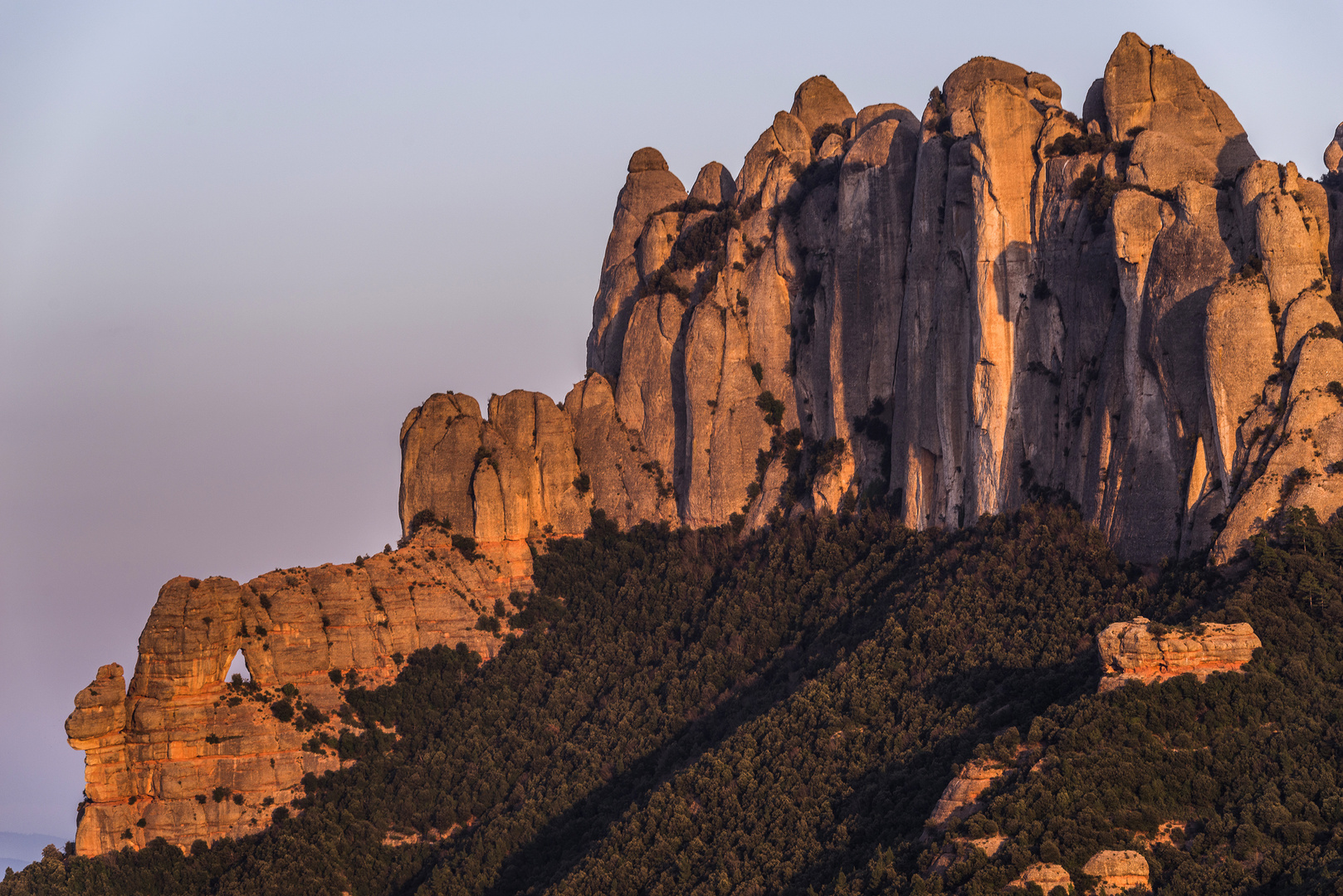 Vertical Walls of Montserrat mountain