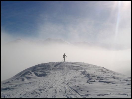 verträumter Skifahrer