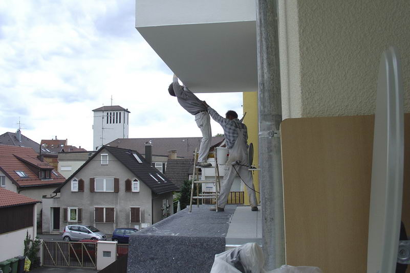 Vertrauenssache Lustige Maler Auf Dem Bau Foto Bild Erwachsene Menschen Bilder Auf Fotocommunity