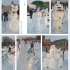 Vertreter der „geretteten Schneemänner- und –frauen“ (1) am Schoßplatz, Berlin-Mitte