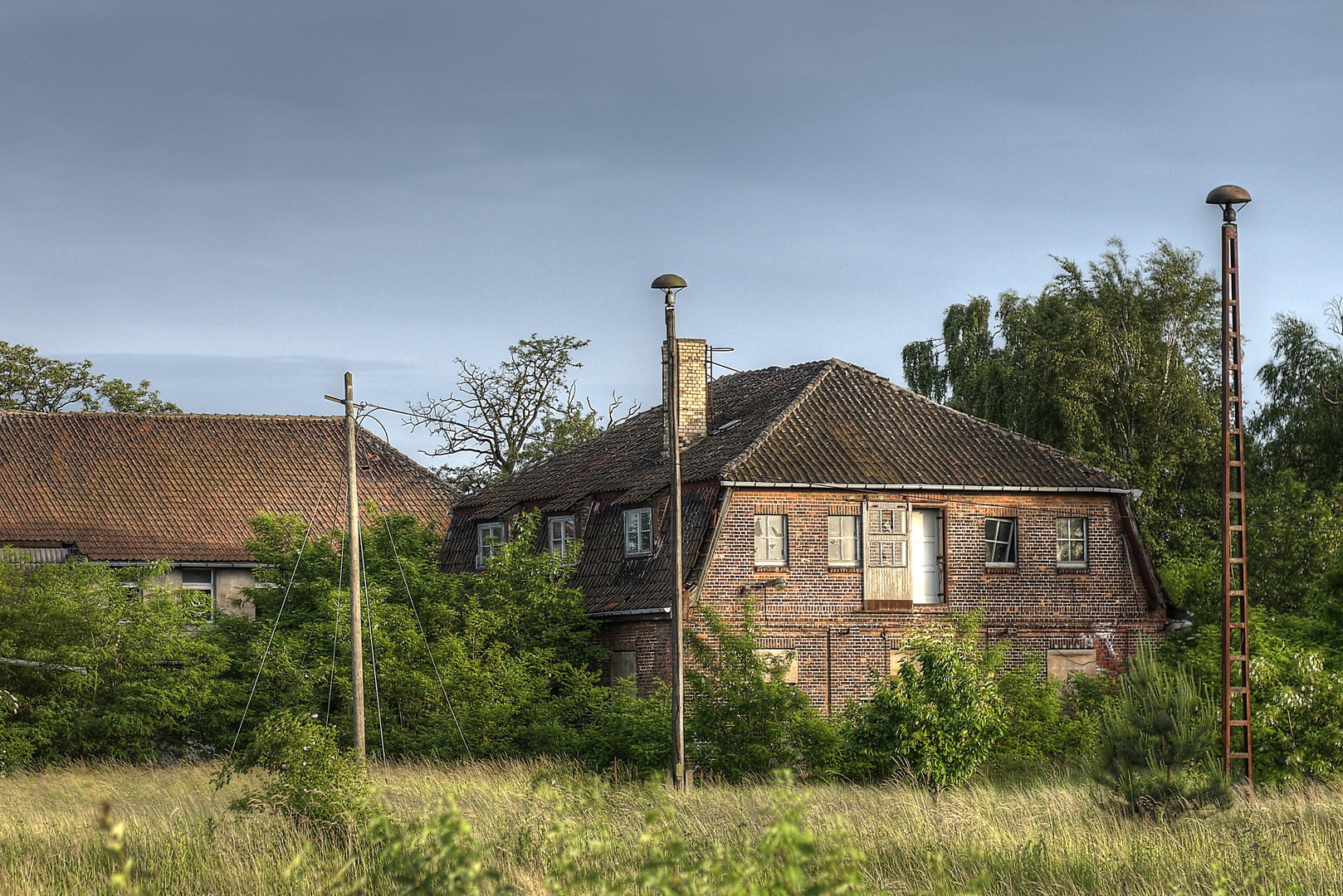 Verwaltungsgebäude von BW - Oebisfelde im Würgegriff der Natur.