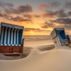 Verwehte Strandkörbe auf Sylt