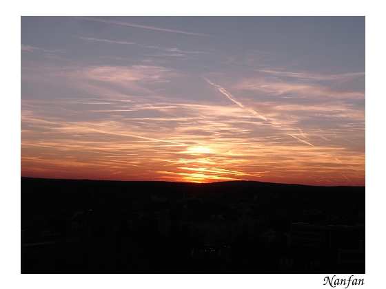 verwischter Sonnenuntergang