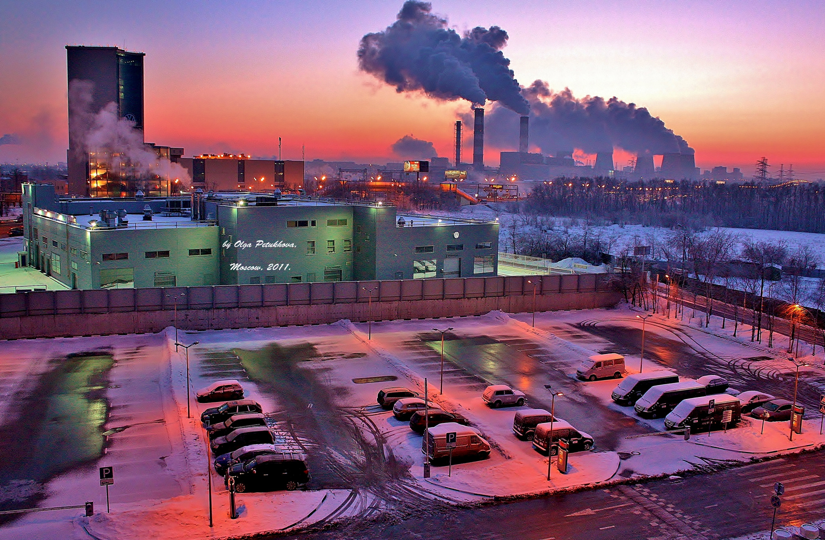 Very Early Sunrise. The View From My Hotel's Window. Moscow, Rushotel. March 22 2011.