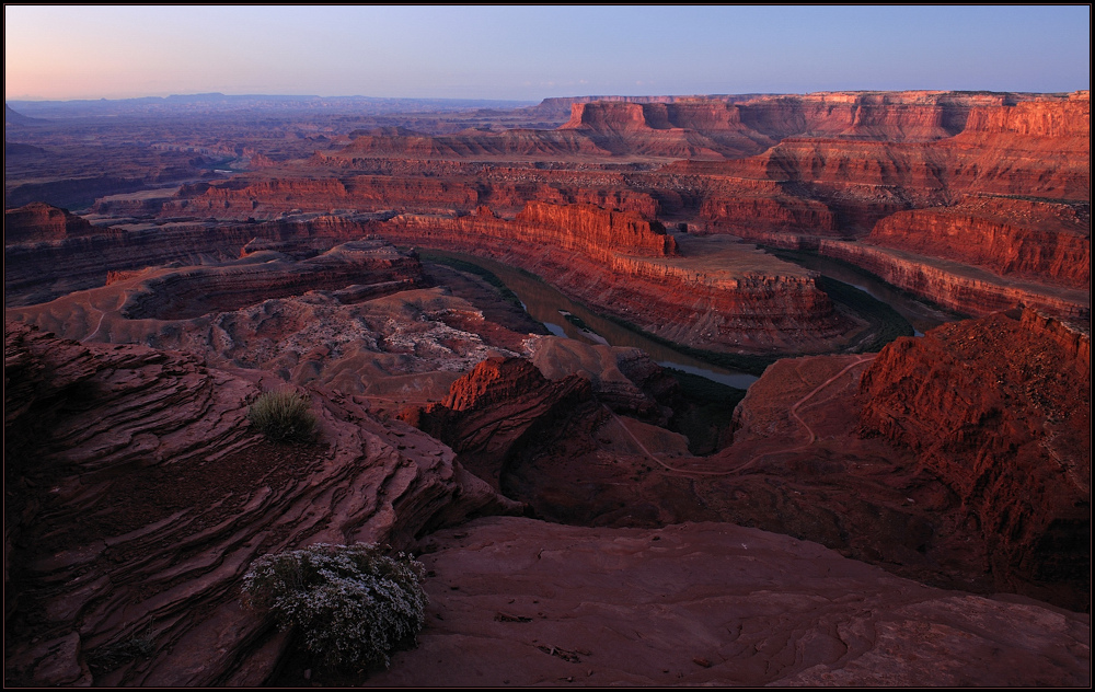 very first light at Dead Horse Point Overlook