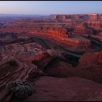 very first light at Dead Horse Point Overlook