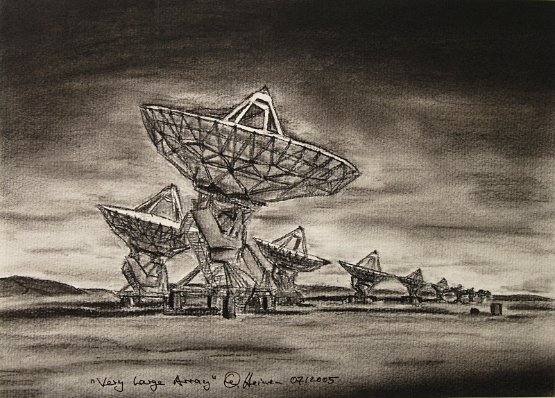 Very Large Array (Kohlezeichnung)