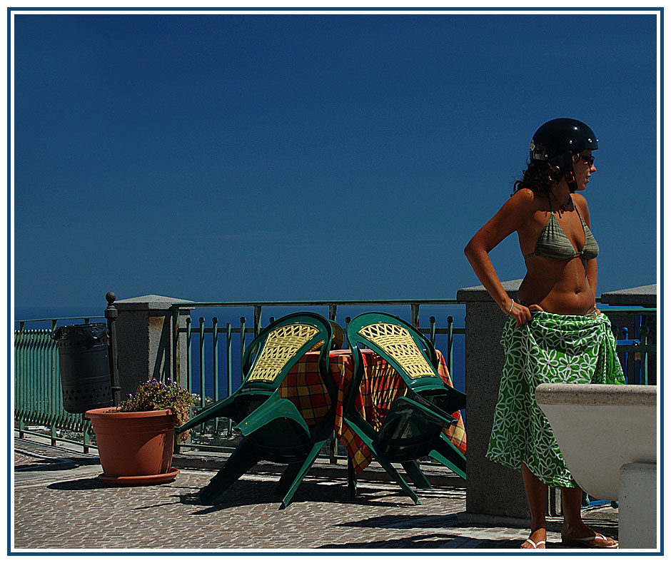 Vespa Driver at St. Angelo, Ischia