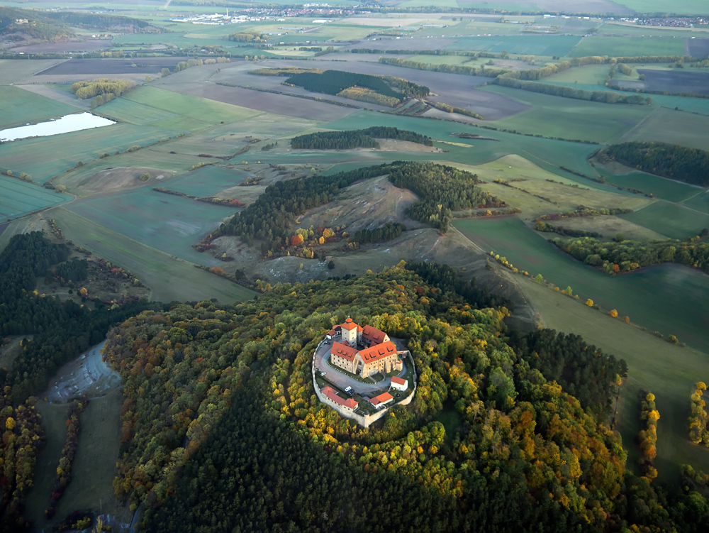 Veste Wachsenburg aus der Luft