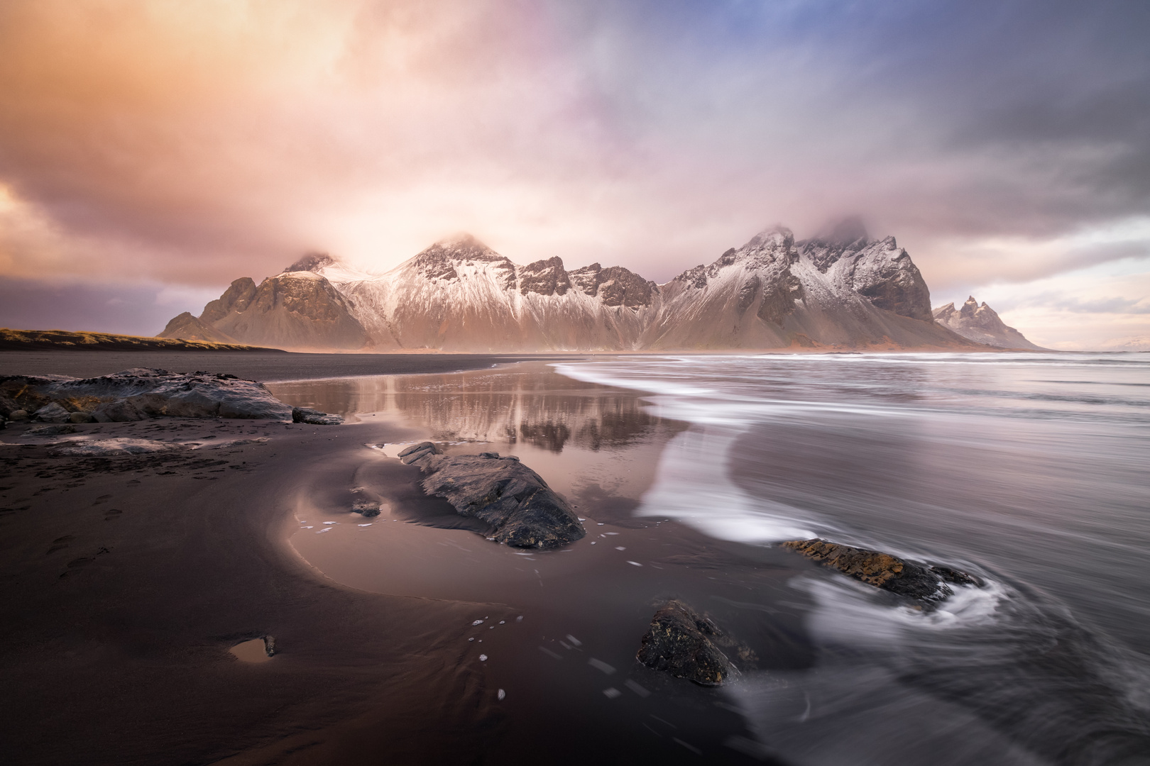 Vestrahorn Foto & Bild world, sonnenuntergang, dezember Bilder auf