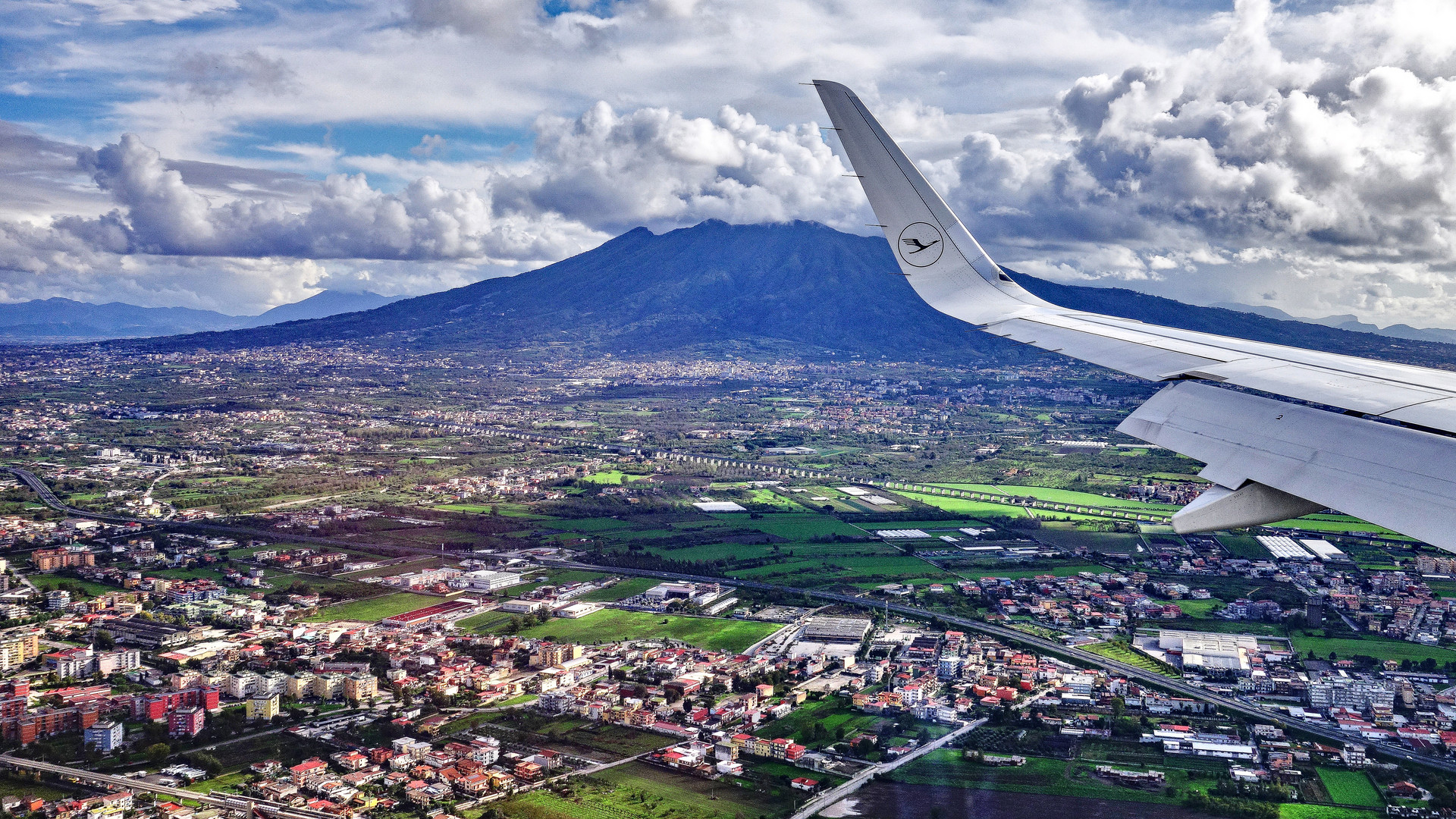 Vesuv im Landeanflug