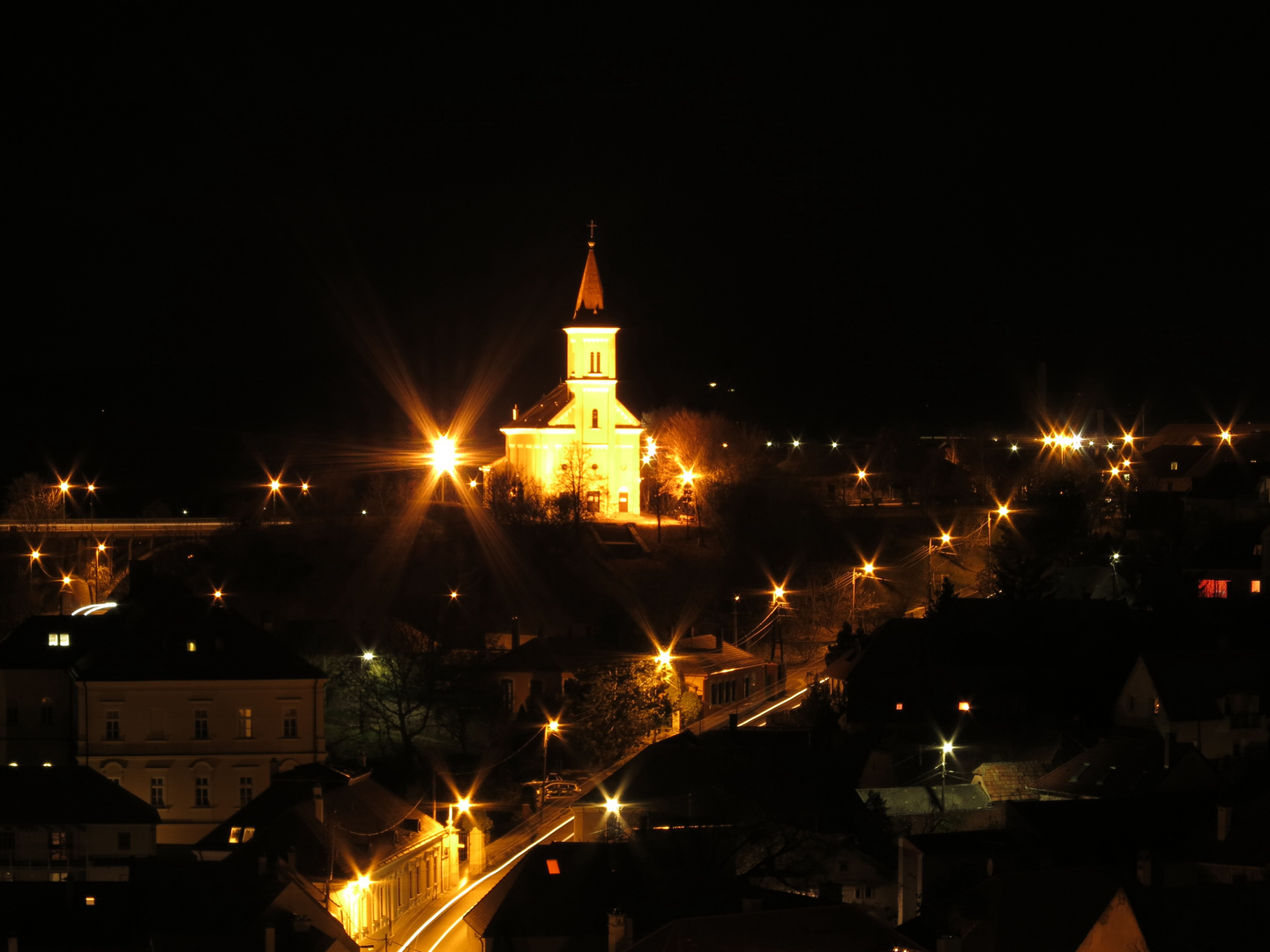 Veszprem bei Nacht