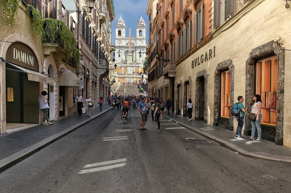 Via Condotti - Spanische Treppe - Roma -Scalinata di Trinità dei Monti