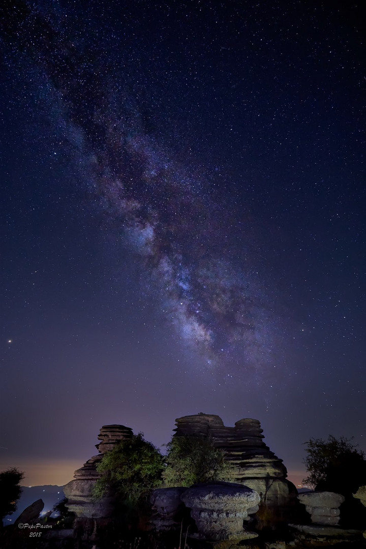 Vía Láctea en el Torcal de Antequera. Málaga (Spain)