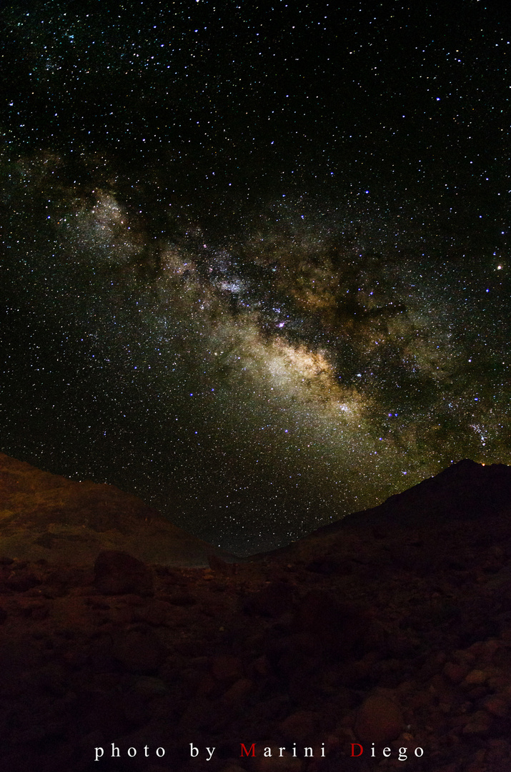 Via lattea al monte Sinai