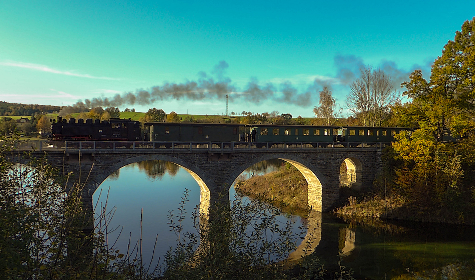 Viadukt an der Talsperre Malter 