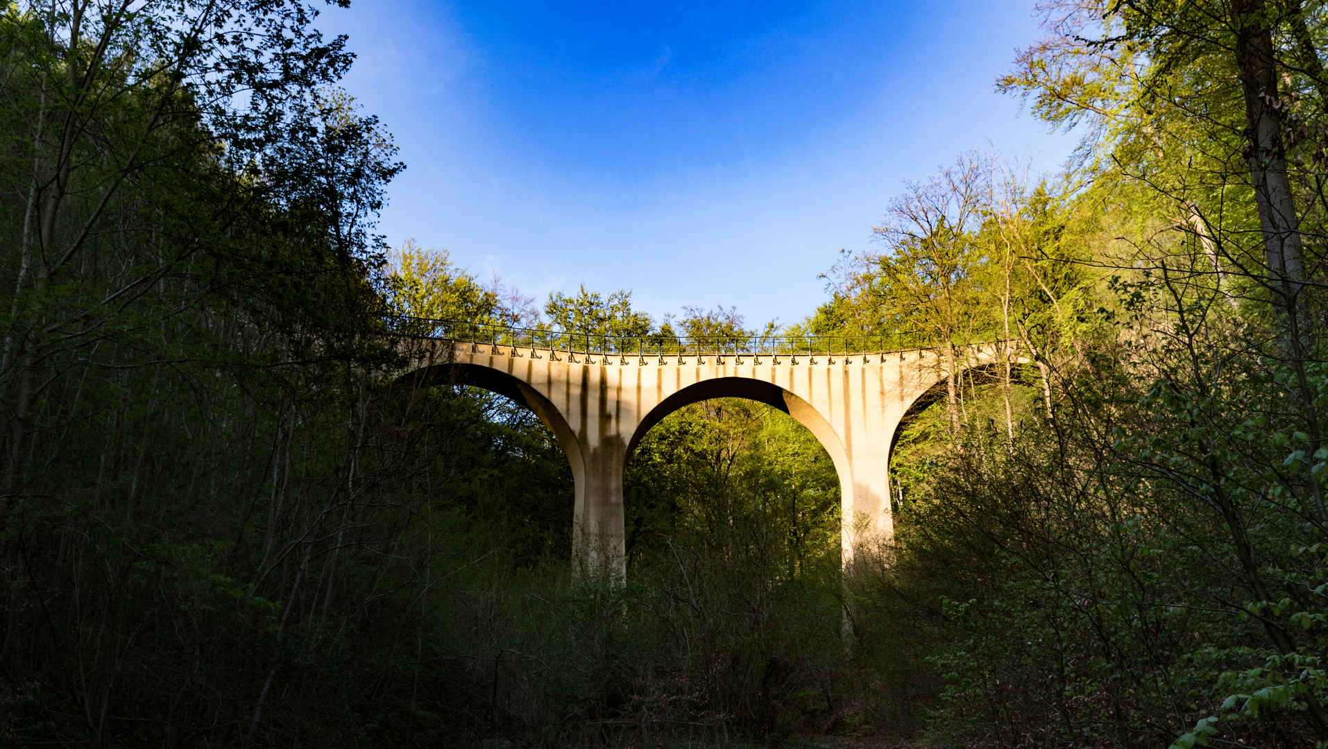 Viadukt in der Morgensonne im April 2018