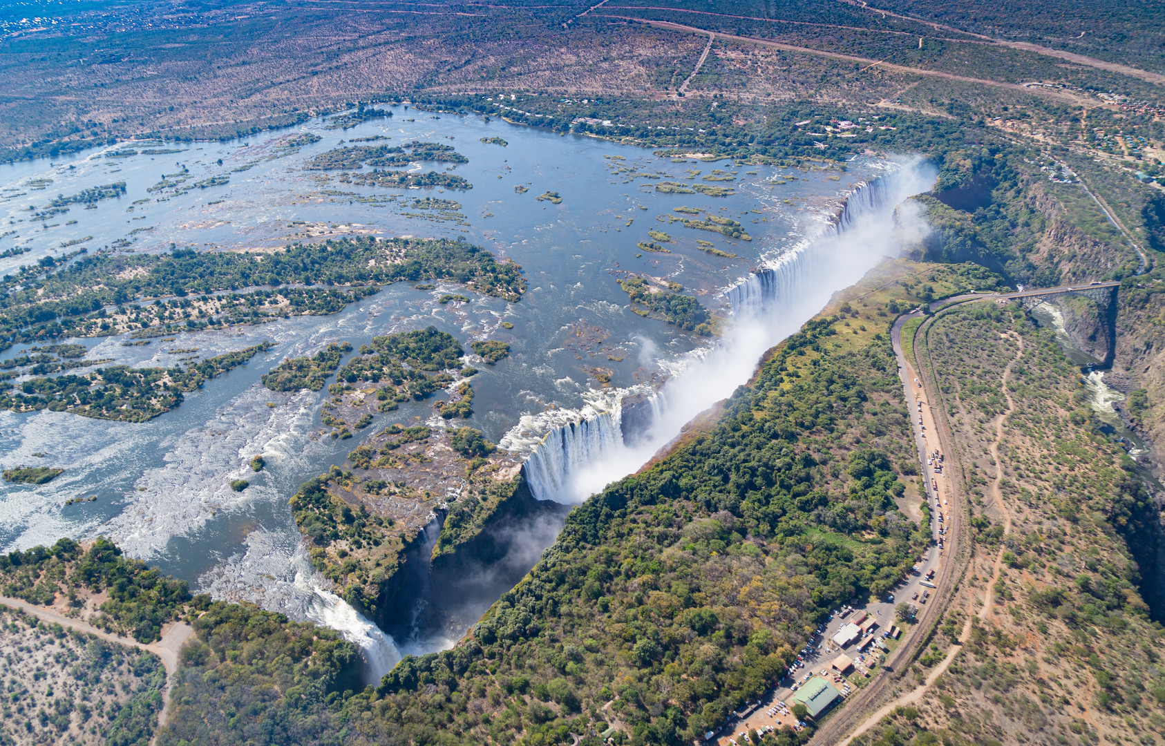 Vic-Falls aus der Hubschrauber Perspektive