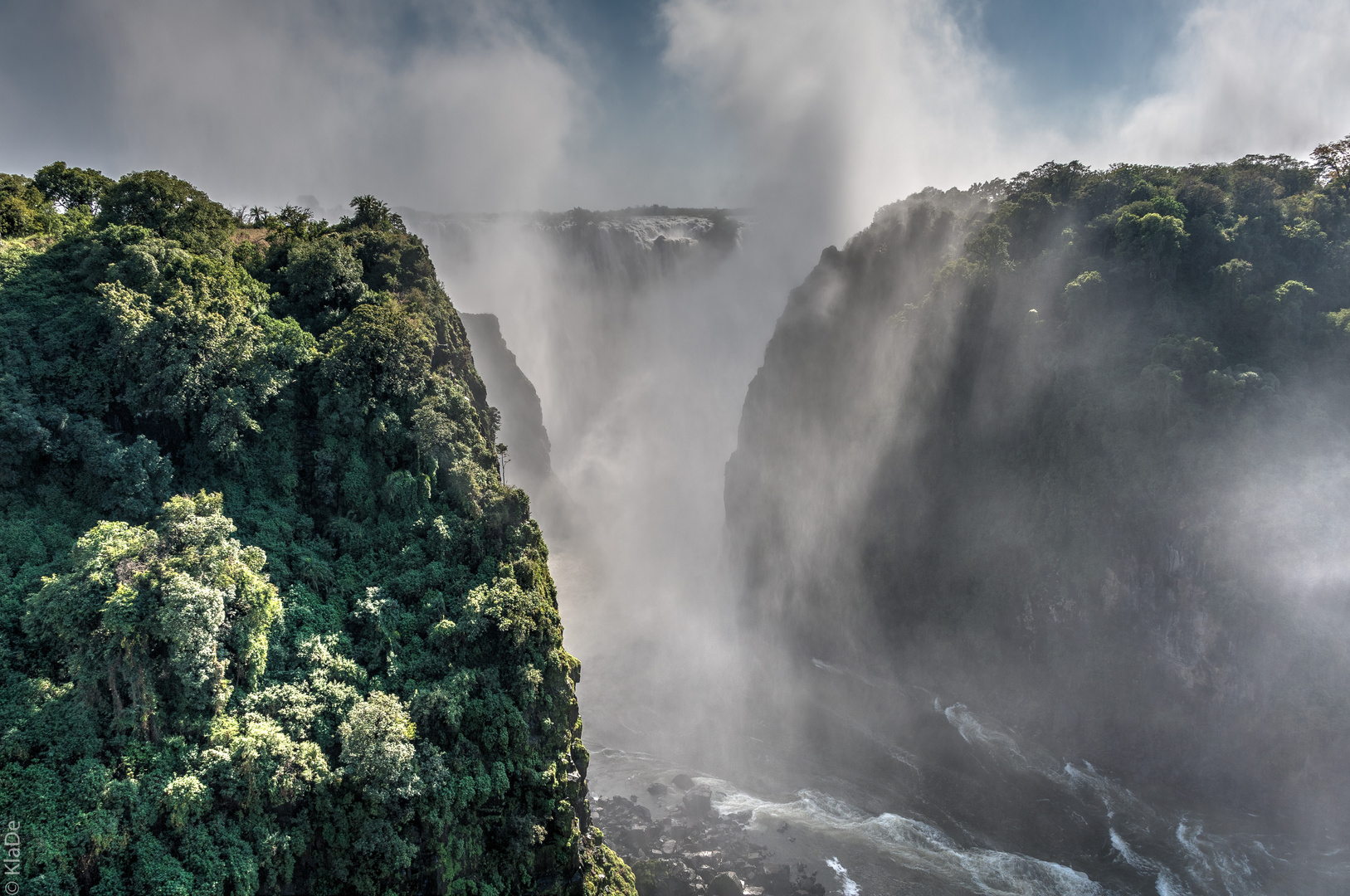 Vic Falls - Der erste Blick auf die Falls